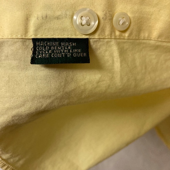 J Crew‎ Mens XL Yellow Cotton Long Sleeve Button Down Casual Shirt - Picture 11 of 14